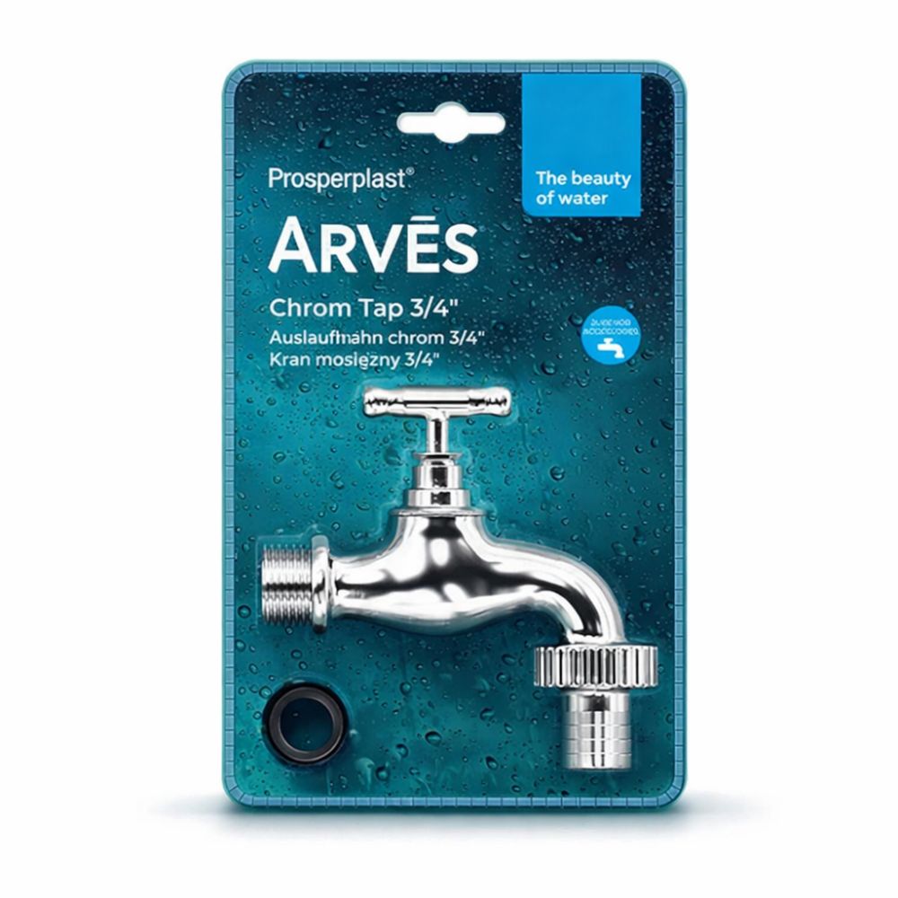 Robinet chromé Prosperplast 3/4″ pour réservoirs d’eau de pluie |  |  |