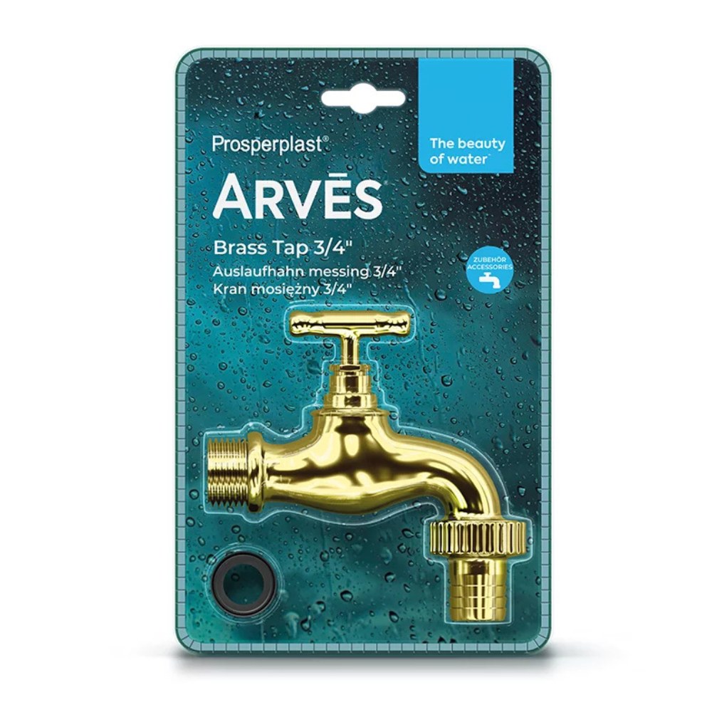 Robinet doré Prosperplast 3/4″ pour réservoirs d’eau de pluie |  |  |